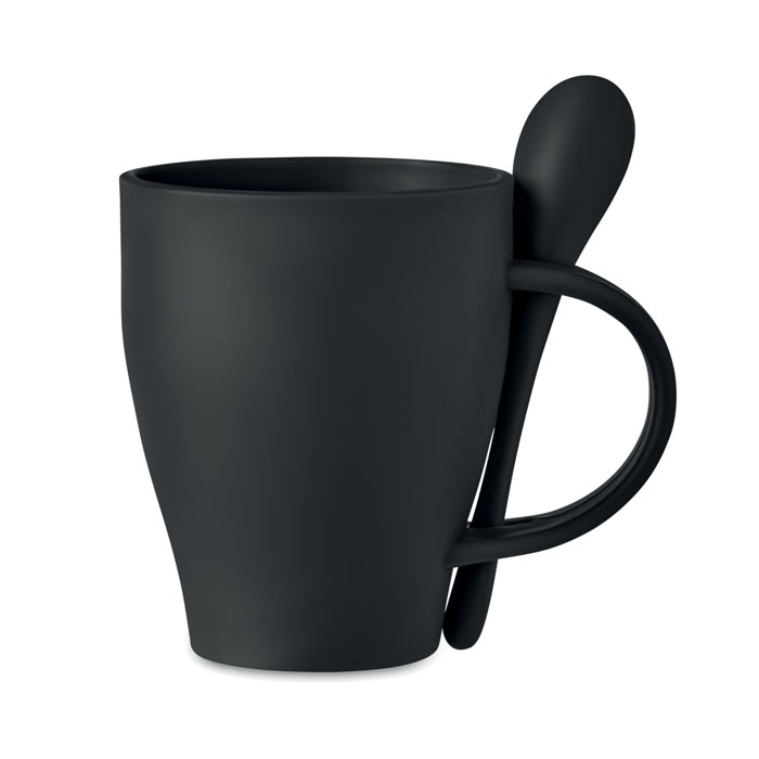 Tazza con cucchiaino black item picture side