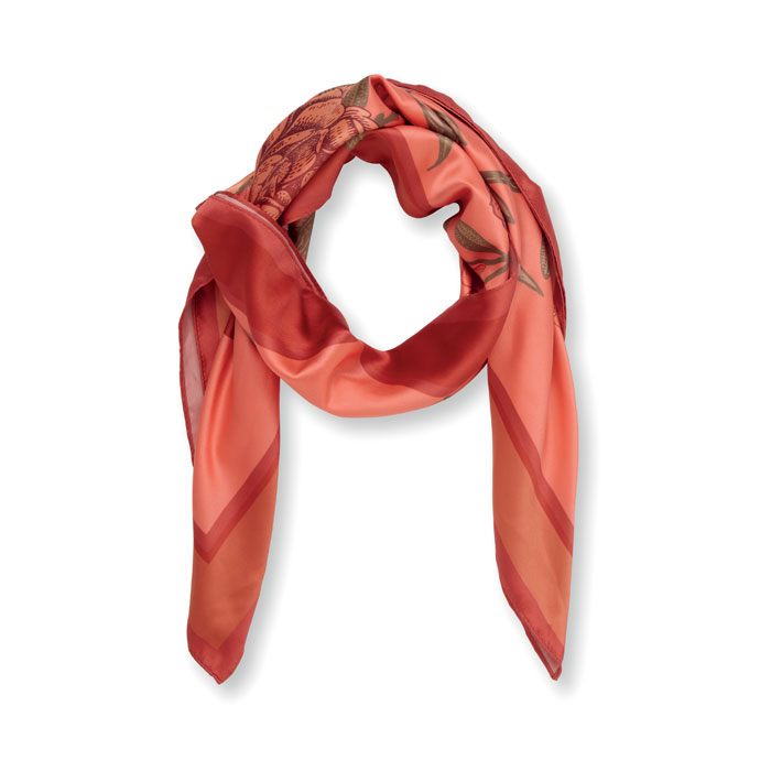 Shawl recycled satin polyester Rosso item picture front