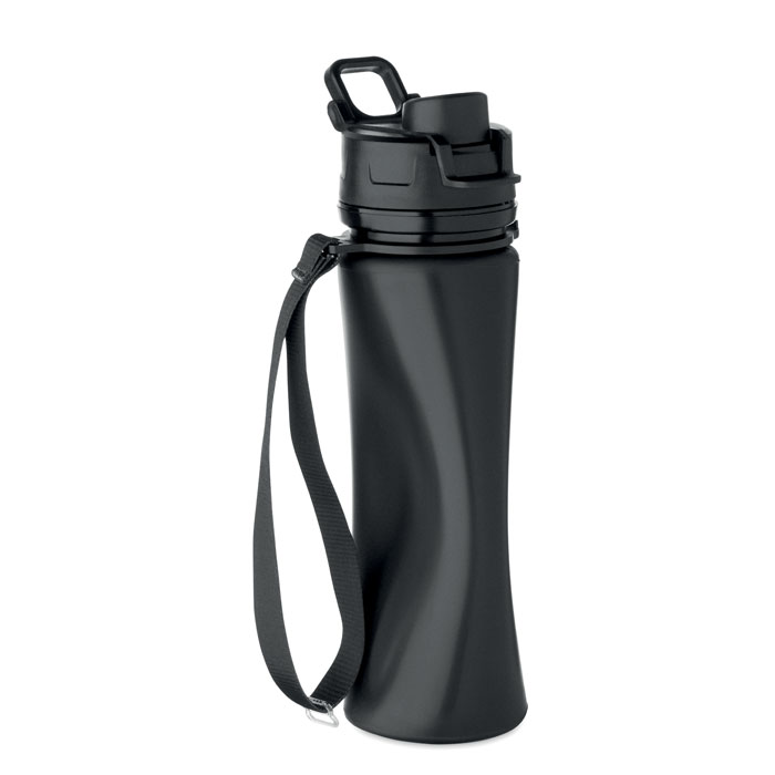 Foldable silicone sports bottle Nero item picture side