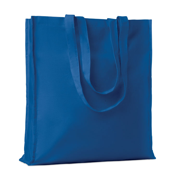 Shopper in cotone c/soffietto royal blue item picture front