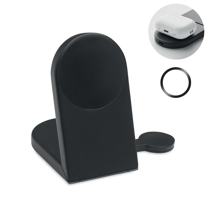 Caricabatterie 3 in 1 da 15 W Nero item picture front