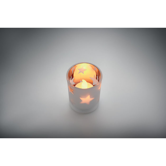 Candelina tealight a LED Argento Opaco item detail picture