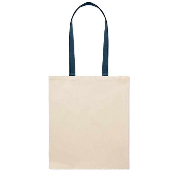 140 gr/m² Cotton shopping bag Blu item picture side