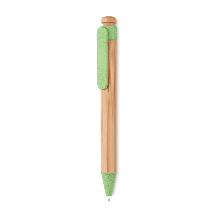 Bamboo/Wheat-Straw ABS ball pen Verde item picture back