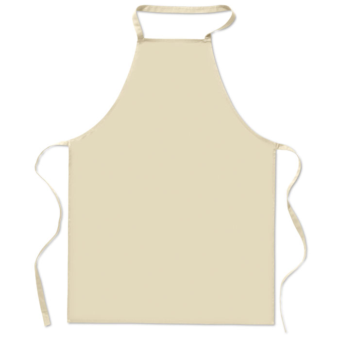 Kitchen apron in cotton Beige item picture side