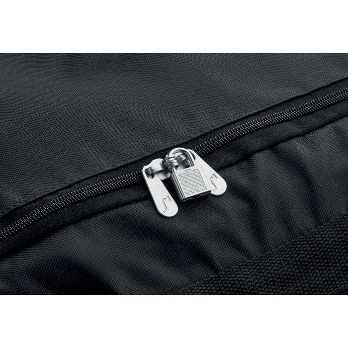 Borsone trolley 600D RPET Nero item picture 7