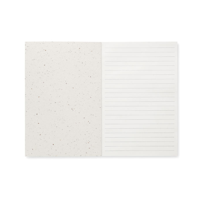 Notebook A5 in carta da semi Bianco item picture back