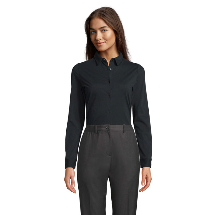 BALTHAZAR WOMEN SHIRT Nero Profondo item picture front