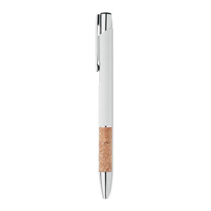 Penna a pulsante in alluminio Bianco item picture side
