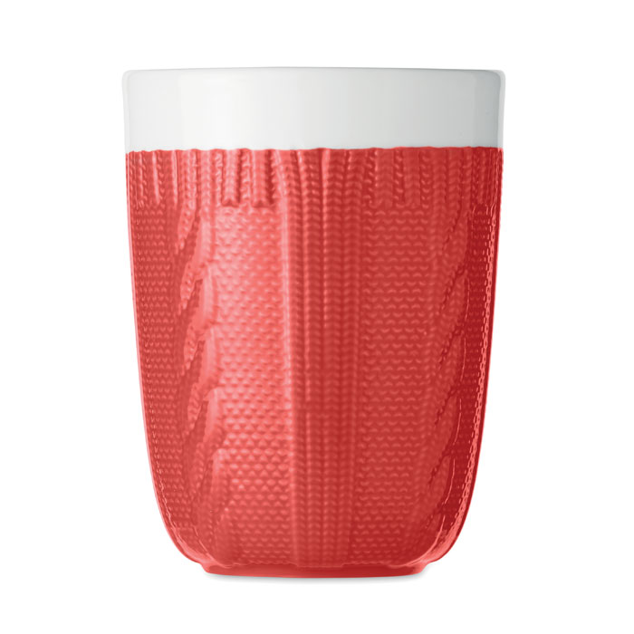 Ceramic mug 310 ml red item picture back