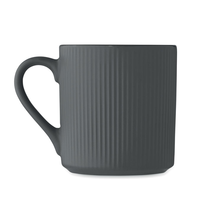 Tazza in ceramica a coste 340 m Grigio Pietra item picture back