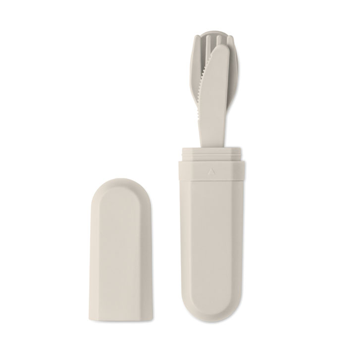 Cutlery set and case in PLA Beige item picture 1