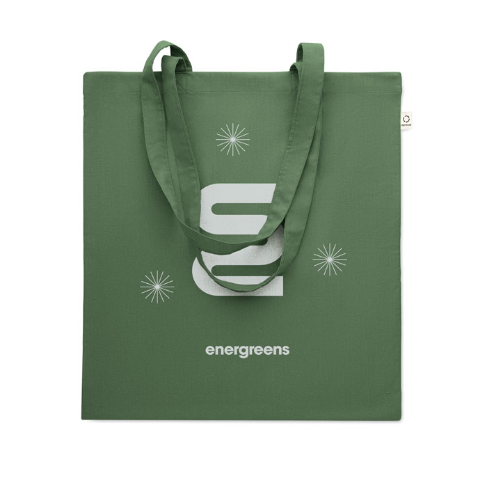 Recycled cotton shopping bag Verde Scuro item picture 4