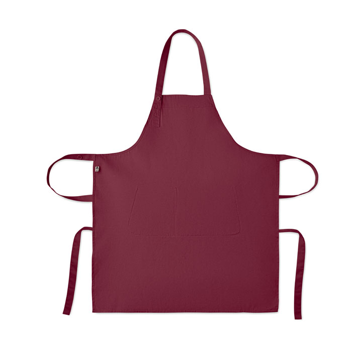 Organic cotton apron 240 gr/m² Borgogna item picture back