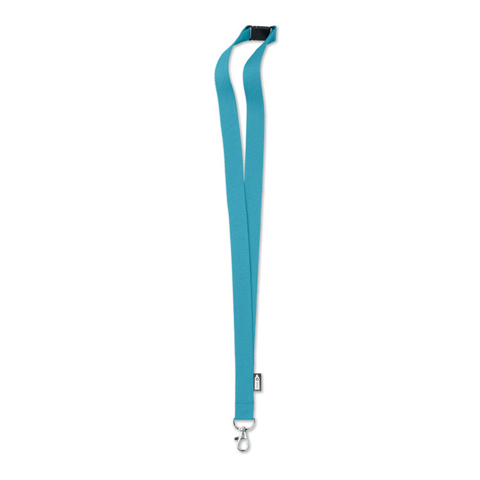 Lanyard in RPET 20 mm Turchese item picture front