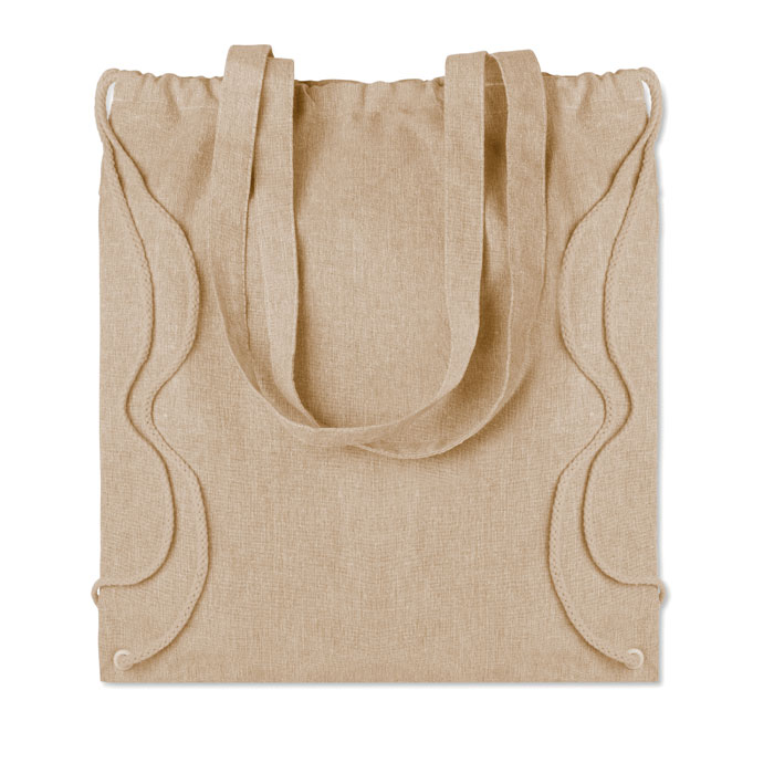 140gr/m² recycled fabric bag Beige item picture back