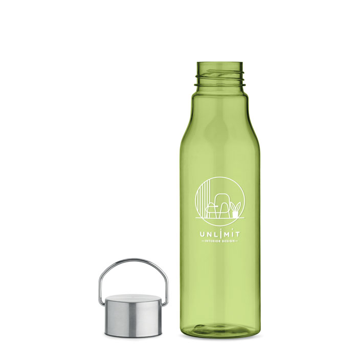 RPET bottle with PP lid 600 ml Lime Trasparente item picture printed