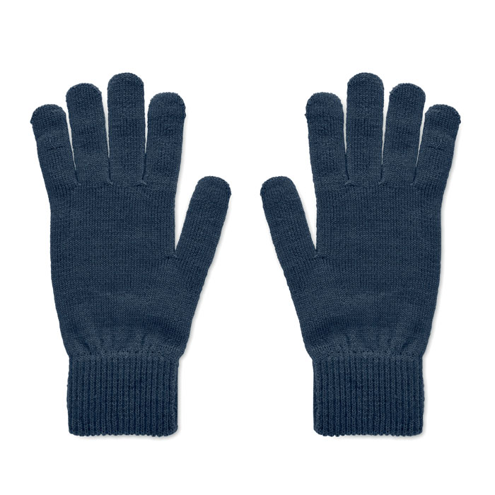 Knitted gloves in RPET Francese Navy item picture open