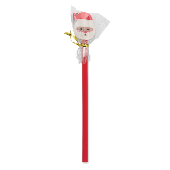 Christmas pencil with eraser Rosso item picture back