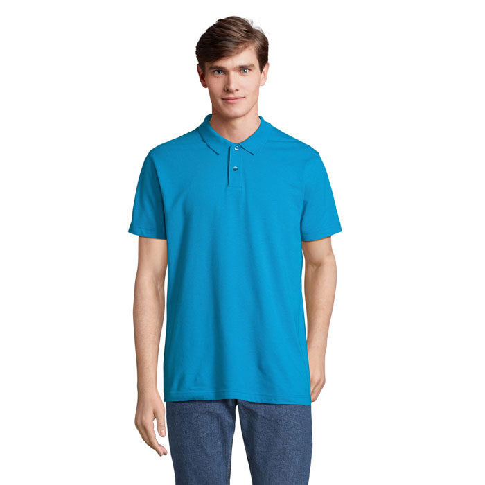 PULSE UNISEX POLO Aqua item picture front
