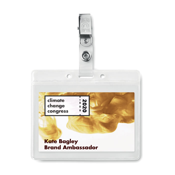 Porta badge in PVC Trasparente item picture printed