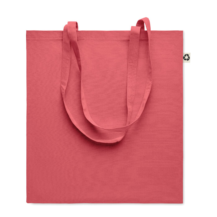 Recycled cotton shopping bag Rosso item picture side