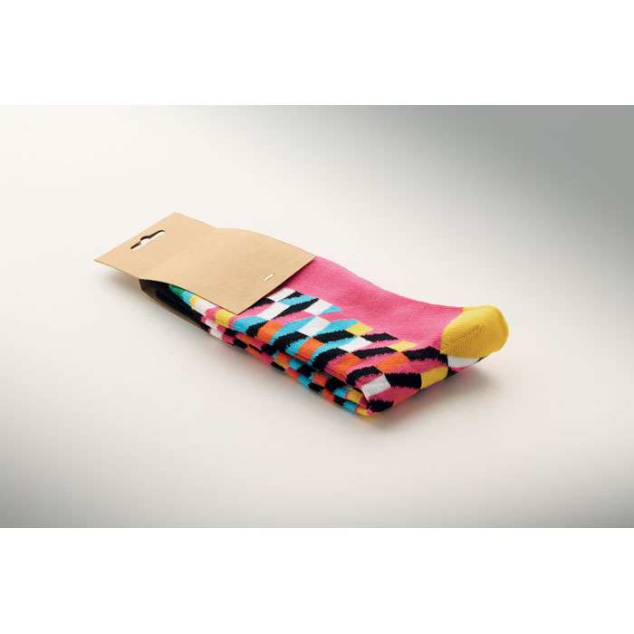 Calzini con motivi fantasia Fucsia item picture side