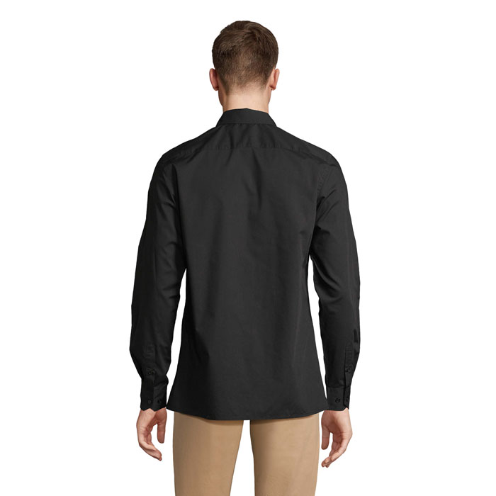 BAILEY MEN POPLIN SHIRT Nero item picture back