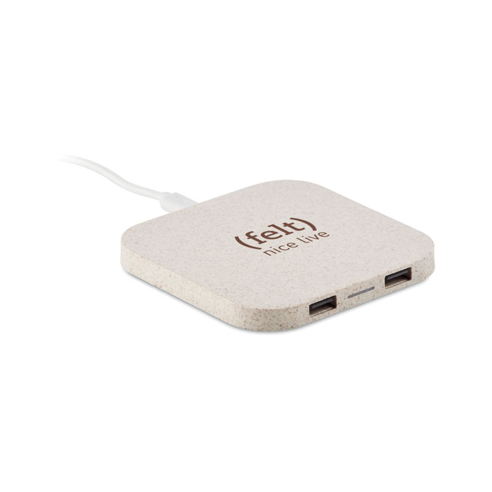 HUB USB in paglia/ABS Beige item picture printed