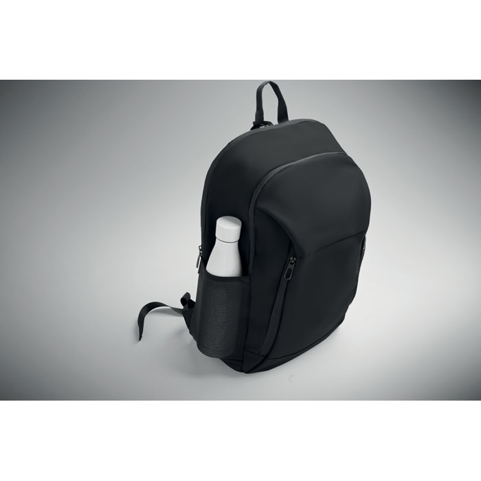 15" soft PU laptop backpack Nero item picture top