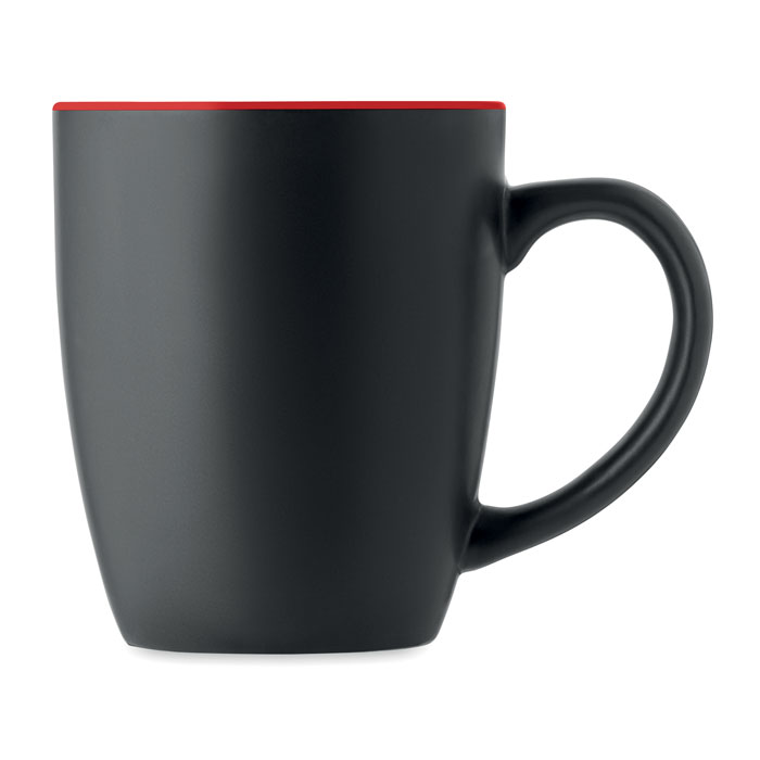 Two tone ceramic mug 290 ml Rosso item picture side