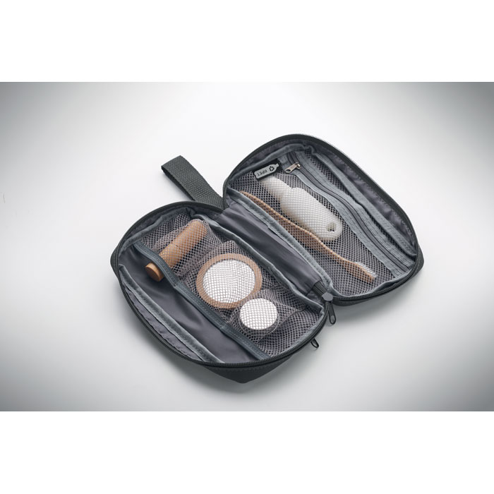 Beauty case 600D RPET Nero item picture 7