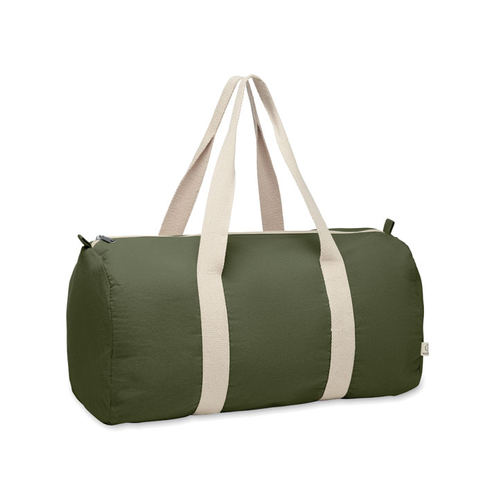 Recycled cotton sports bag Verde Militare item picture front