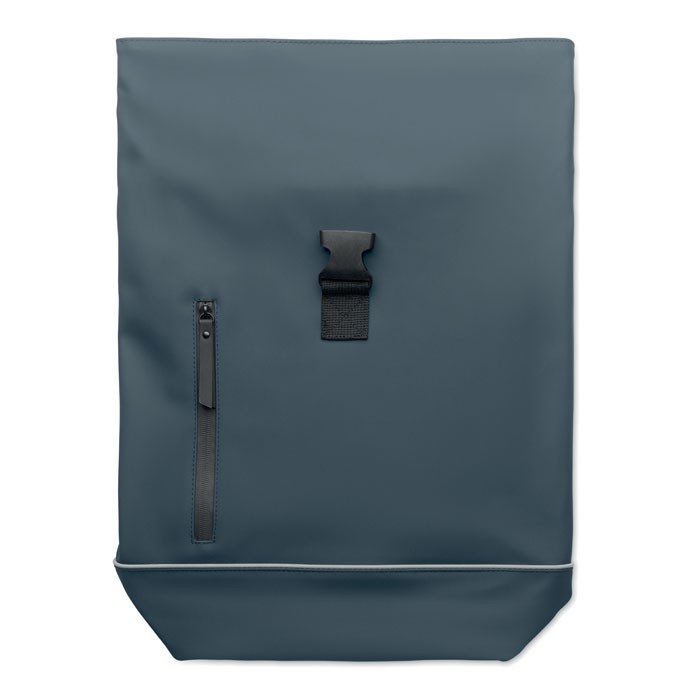 Zaino in PU rolltop per laptop Francese Navy item picture open