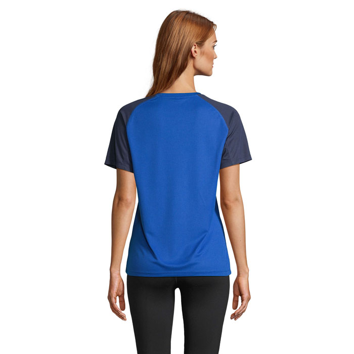 VORTEX WOMEN RAGLAN T-SHIRT French Navy/Royal Blue item picture back