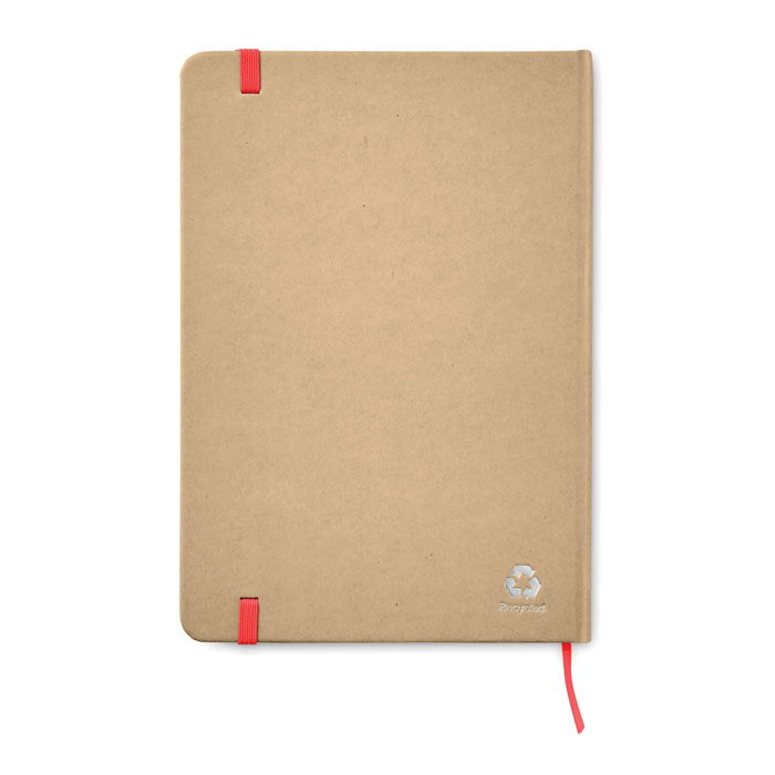 A5 recycled notebook 80 lined Rosso item picture back