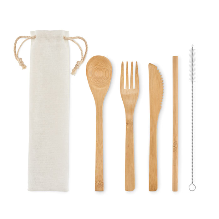 Set posate in bamboo beige item picture front