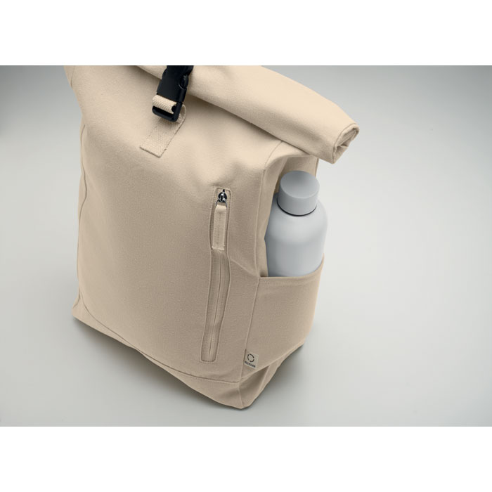 Roll top backpack 390 gr/m² Beige item detail picture