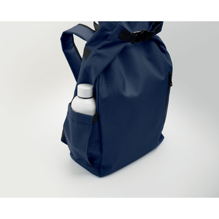 15'' roll top laptop backpack Francese Navy item ambiant picture