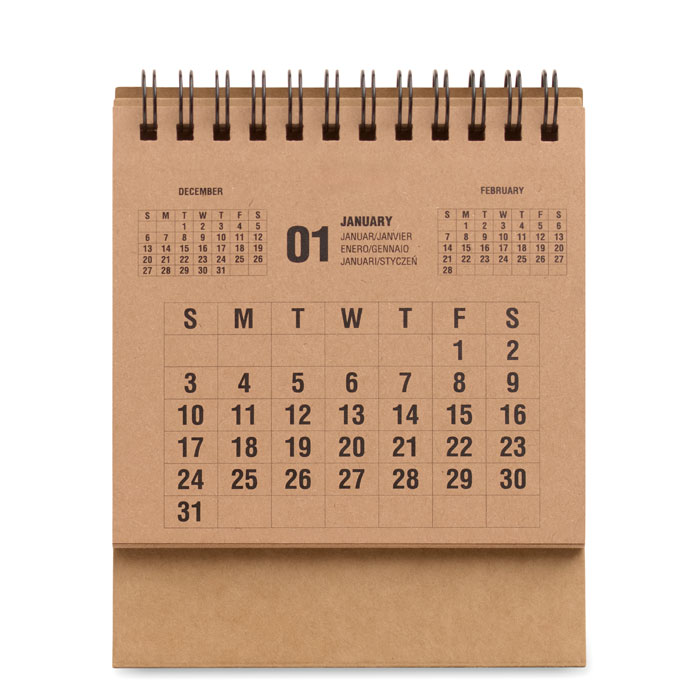 Calendario da tavolo Beige item picture top
