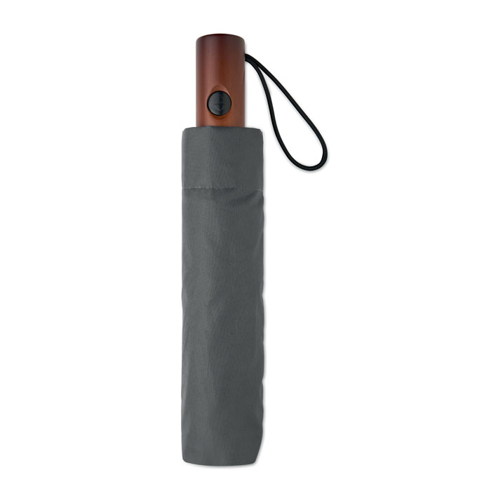 21" auto umbrella wood handle Grigio Pietra item picture back