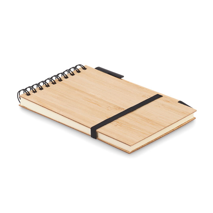 Set quaderno A6 in bamboo black item picture front