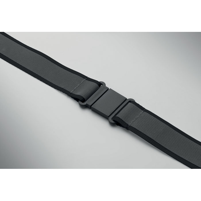 Lanyard RPET riflettente Nero item picture 6