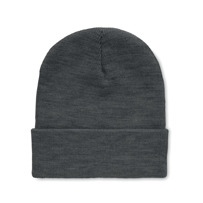 Beanie in RPET with cuff Bianco/Nero item picture front