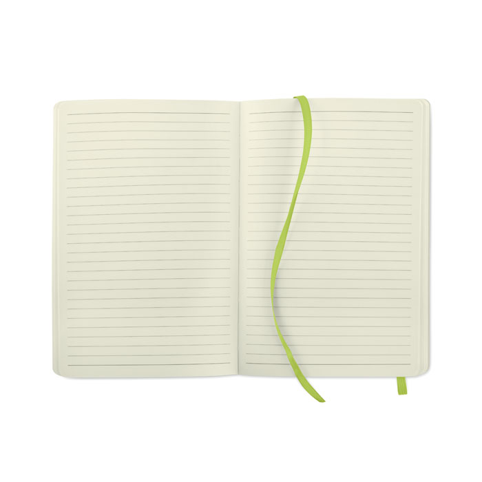 Notebook A5 riciclato Lime item picture open