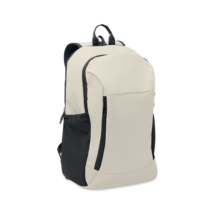 15" soft PU laptop backpack Francese Navy item picture front