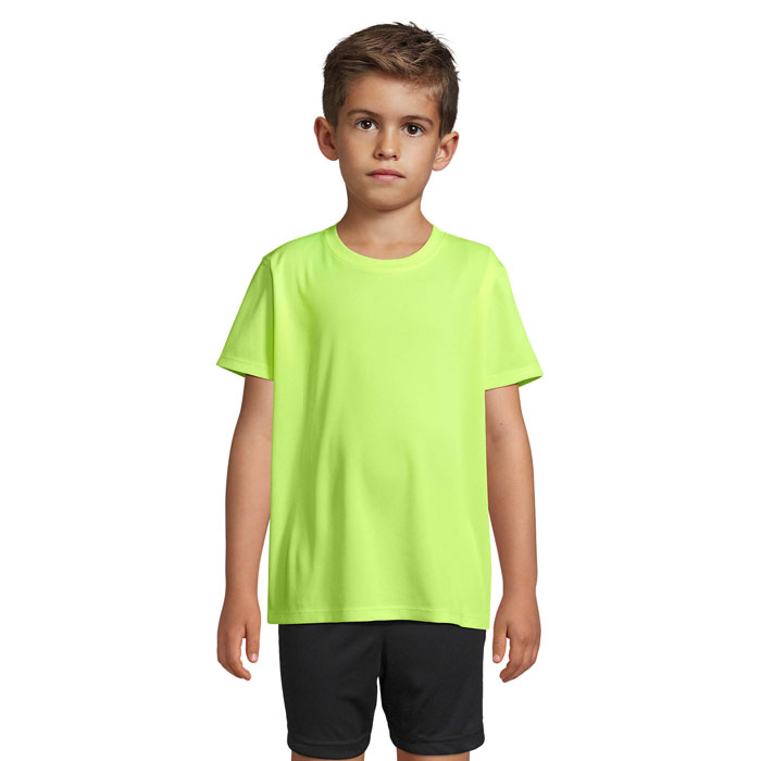.PRINT KIDS SPORTS T-SHIRT Giallo Fluo item picture front