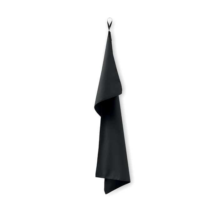 Asciugamano in microfibra Nero item picture front