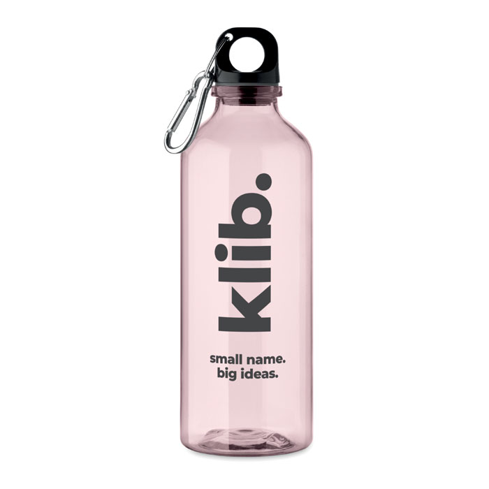RPET bottle 500ml Rosa Trasparente item picture printed