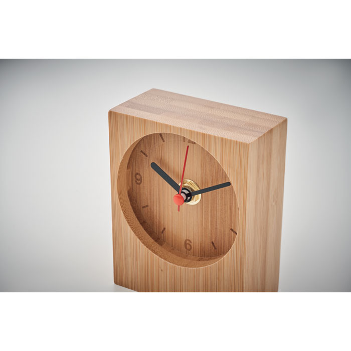 Bamboo table clock Legno item detail picture